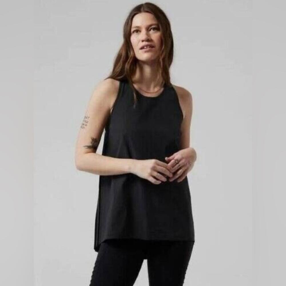 Athleta navy blue sojourn tank pleated racer back size xs - Picture 2 of 8